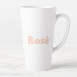 Tasse Latte rose "Rose" blanc clair