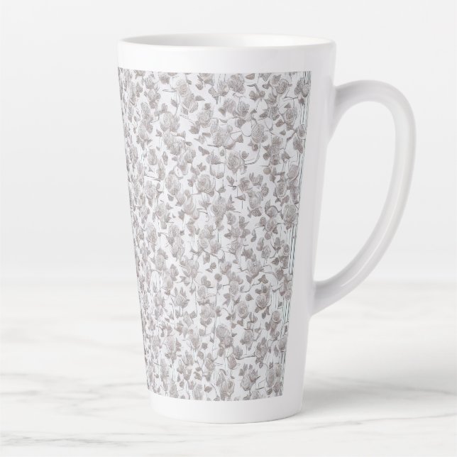 Tasse Latte Roses blanches D (Droite)