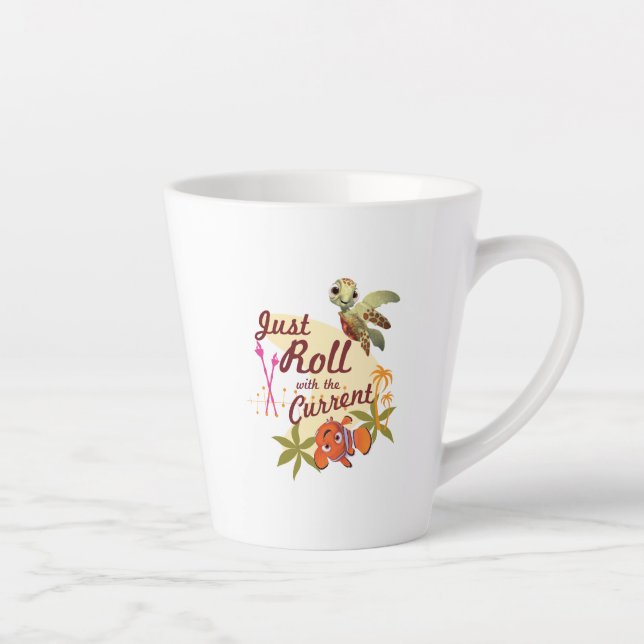 Tasse Latte Rouler avec le courant (Droite)