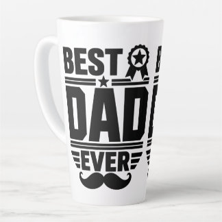 Tasse Latte Ruban de récompense Meilleur Papa de tous les temp