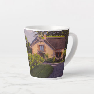 Tasse Latte Rustic Cabin With Purples, Yellows, Greens Latte