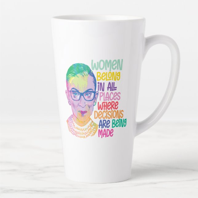 Tasse Latte Ruth Bader Ginsburg Femmes Dans Tous Les Endroits (Droite)