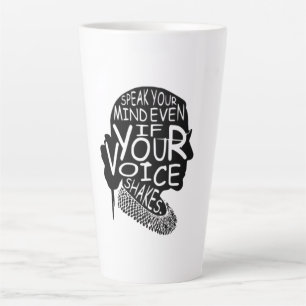 Tasse Latte Ruth Bader Parle De Ton Esprit Même Si Ta Voix Tir