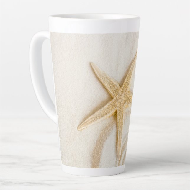Tasse Latte Sable et Starfish couleur neutre naturelle (Angle gauche)
