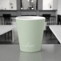 Sage Green Minimaliste Moderne Monogramme Élégant