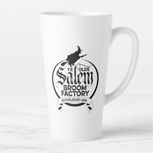 Tasse Latte Salem Witch Broom Factory - drôle vintage gothique