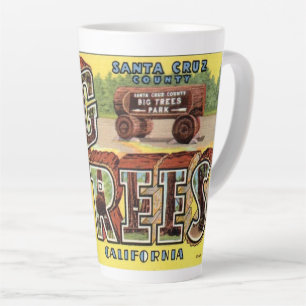 Tasse Latte Salutations des grands arbres de Père Noël Cruz