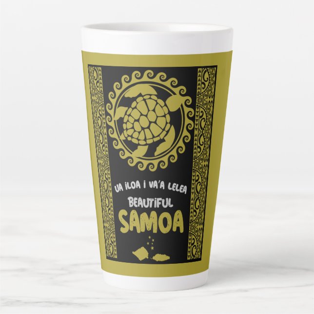 Tasse Latte Samoa île (Devant)