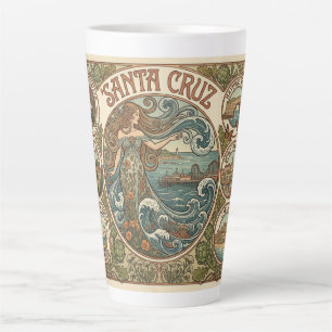 Tasse Latte Santa Cruz Californie Art‑Nouveau Côtière