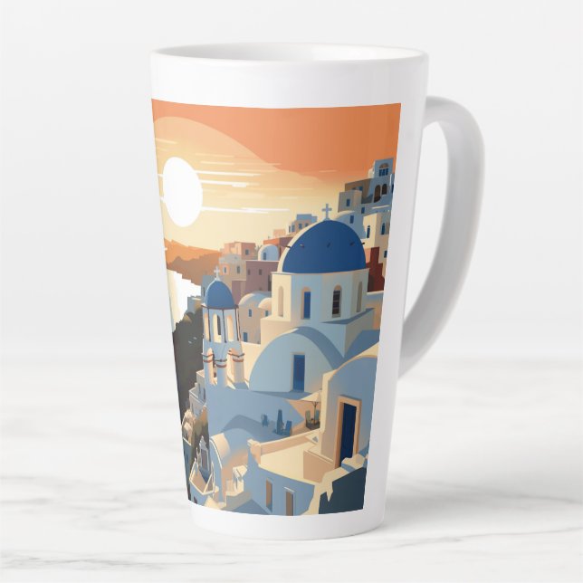TASSE LATTE SANTORINI GRÈCE N° 1 (Angle droit)