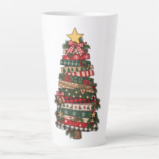 Tasse Latte Sapin de Noël Rustique