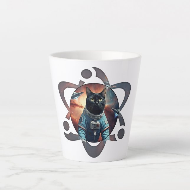 Tasse Latte Science des chats spatiaux (Devant)