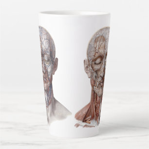 Tasse Latte Science vintage de l'anatomie humaine, nez de gorg