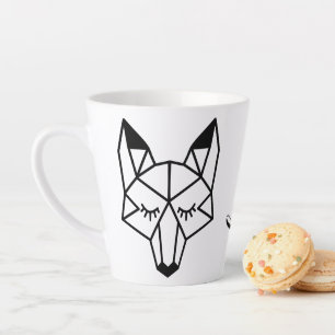 Tasse Latte Script Foxy Fox géométrique moderne