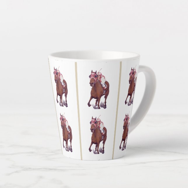 Tasse Latte Seabiscuit bat l'amiral de guerre dans la course d (Angle droit)