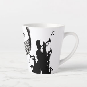 Tasse Latte Section Jazz Horn Musique
