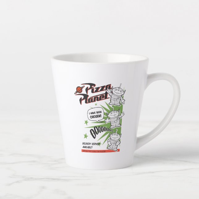 Tasse Latte Service de livraison Pizza Planet Graphisme rétro (Droite)