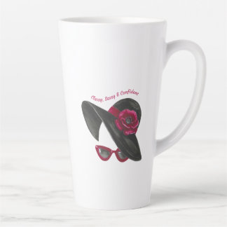 Tasse Latte Silhouette de femme classe, chic et confiante