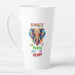 Tasse Latte Simple Et En Paix Avec Mon Coeur