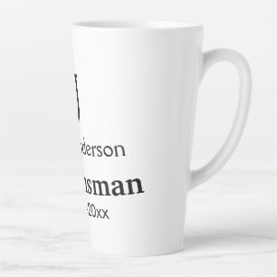 Tasse Latte SIMPLE MINIMAL ajouter votre nom toiletteur person