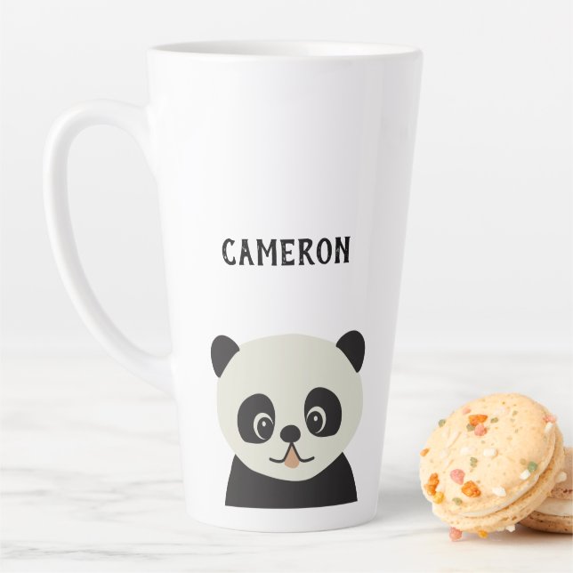 Tasse Latte Simple moderne Personnalisé Cute panda dessin anim (En situation)
