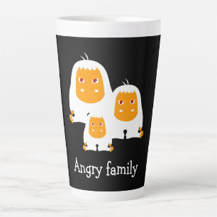 Tasse Latte Singe de la famille en colère conception