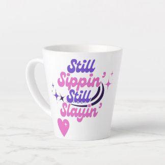 Tasse Latte SIPPIN ENCORE AMUSANT Motivation moderne Typograph