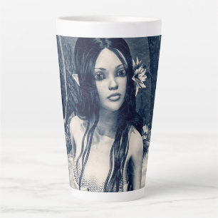 Tasse Latte Sirène Vintage Ancienne Photo Art Fantastique