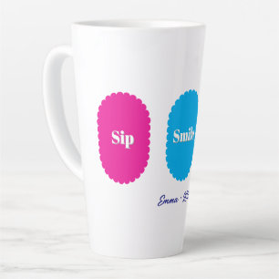 Tasse Latte Siroter Sourire Répéter Amusement Dopamine