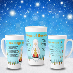 Tasse Latte Six jours de Bee-Mas Joyeux Noël à une incroyable