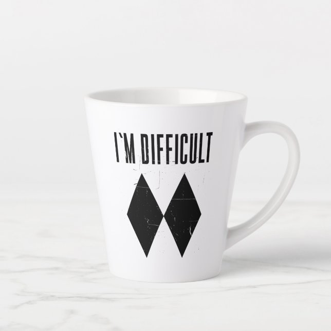 Tasse Latte Ski moderne Je suis difficile Skieurs Gag (Droite)