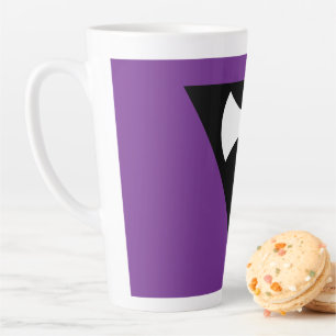 Tasse Latte SlipperyJoe drapeau de la fierté lesbienne puissan