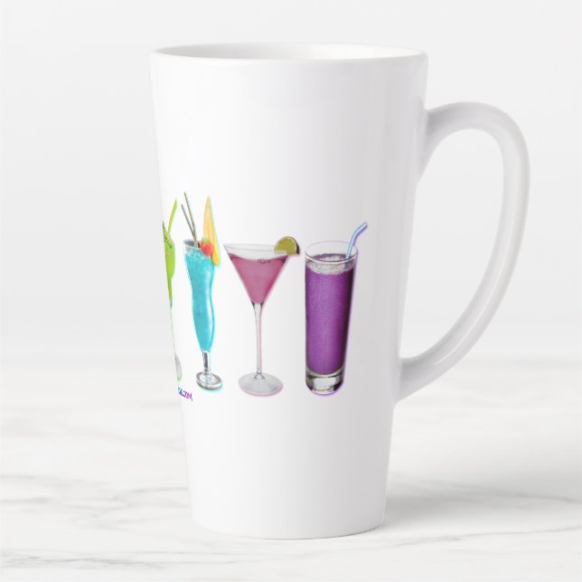 Tasse Latte SlipperyJoe's artistique Cheers boire de l'alcool  (Droite)