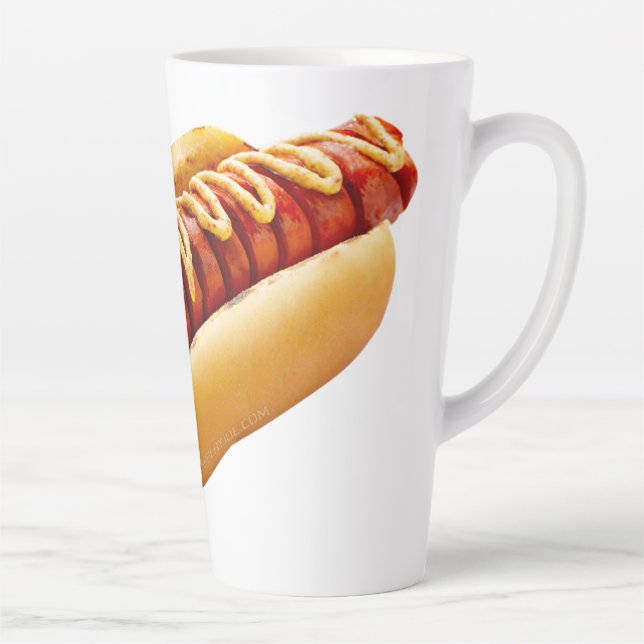 Tasse Latte SlipperyJoe's hot dog niché doucement pain jaune v (Droite)