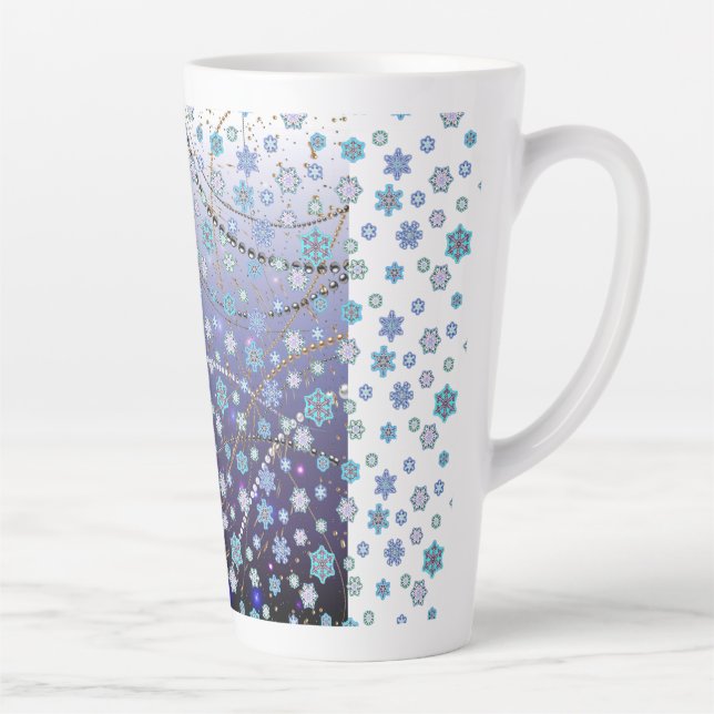 Tasse Latte Snowflakes 16 (Droite)