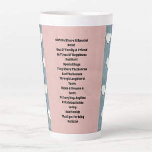 Tasse Latte Soeur des Coeurs de Marshmallow