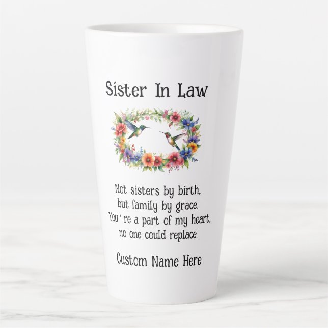 Tasse Latte Soeur Personnalisée En Droit Meilleurs Amis Café / (Devant)