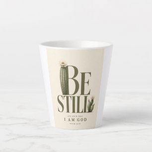 Tasse Latte SOIS TRANQUILLE Psaume 46:10 Crème Chaude
