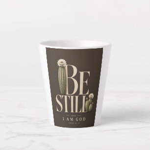 Tasse Latte SOIS TRANQUILLE Psaume 46:10 Noix