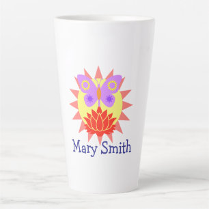 Tasse Latte Soleil, Papillon et Fleur