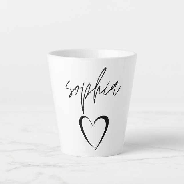 Tasse Latte Sophia nom personnalisé tasse-cadeaux d'anniversai (Devant)