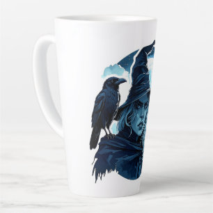 Tasse Latte Sorcière avec un corbeau - Halloween Fun 2