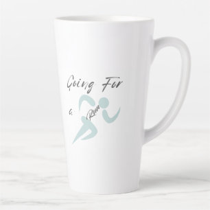 Tasse Latte Sortie à pied Cadeau pour les coureurs minimaliste