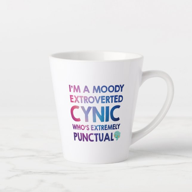 Tasse Latte Soul| 22 - Je suis une Moody Extroverted Cynic (Droite)