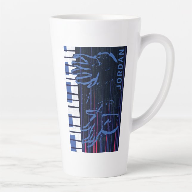 Tasse Latte Soul| Jazz Piano Editorial Art (Droite)