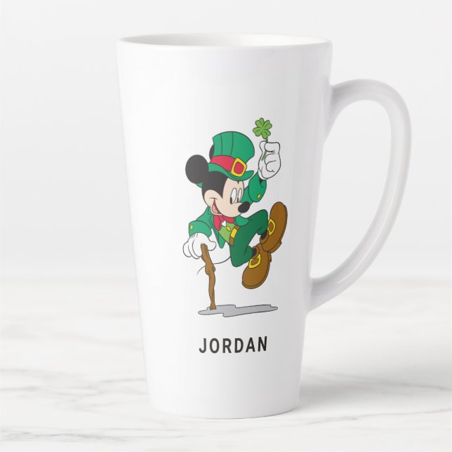 Tasse Latte Souris Leprechaun Mickey | Saint Patrick's Day (Droite)
