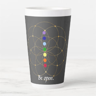 Tasse Latte Soyez ouvert Chakra & Graines de Vie