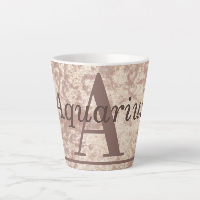 Tasse Latte Special élégant Aquarius star signe cadeau de tass (Devant)