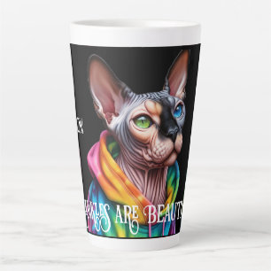 Tasse Latte Sphynx Cat Wrinkles Anniversaire