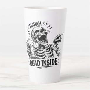 Tasse Latte Squelette Haha Mort à l'Intérieur